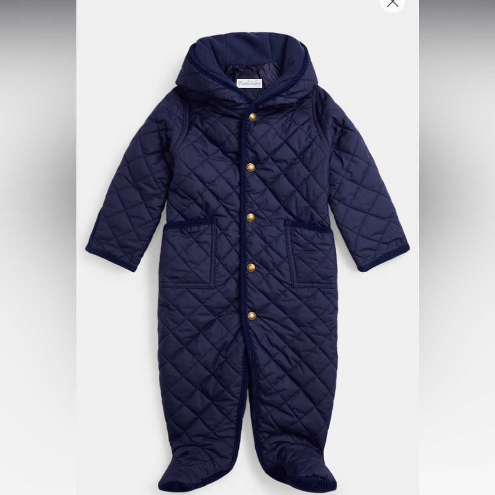 Ralph Lauren Child hooded barn bunting snowsuit